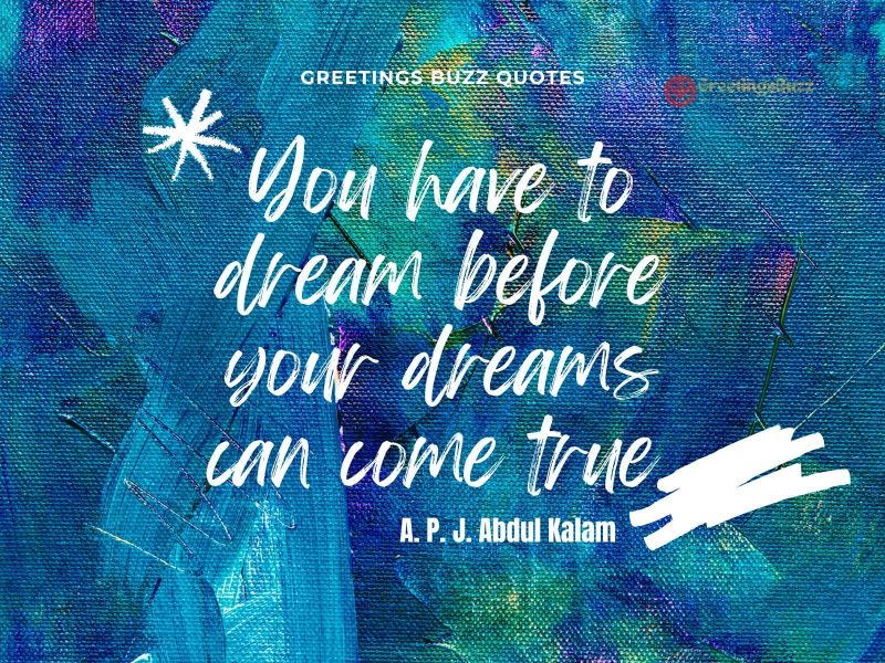You Have To Dream Before Your Dreams Can Come True